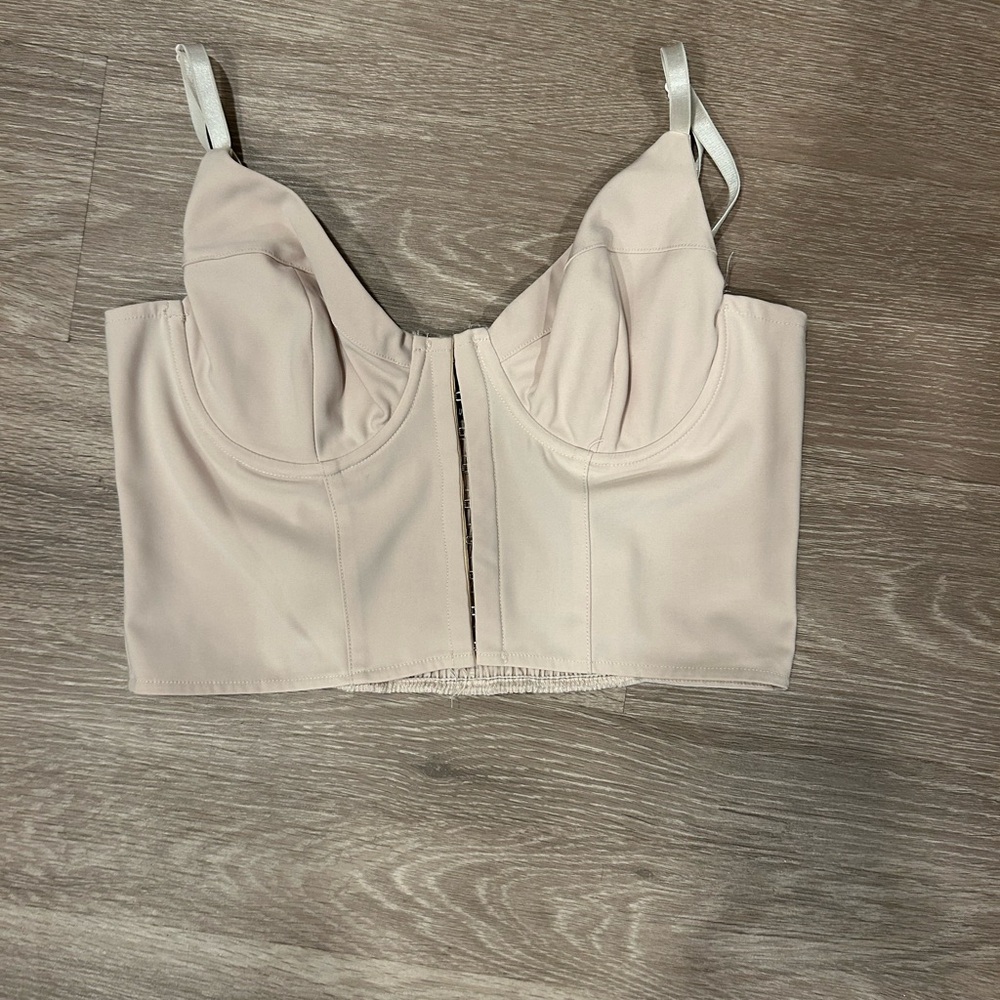 Women's Beige Bustier Top